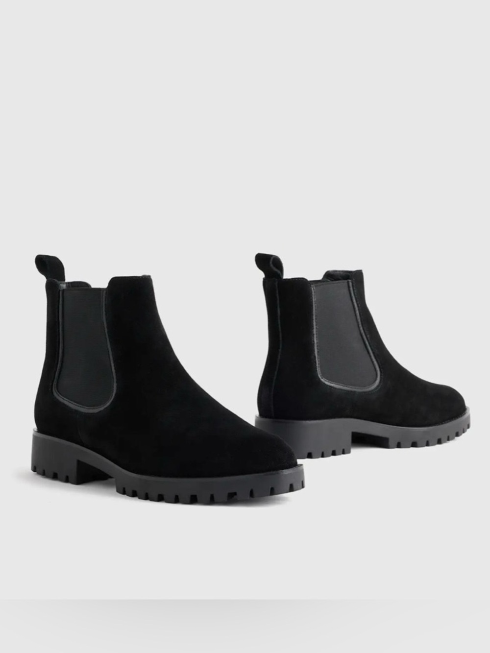 Quince Italian Suede Lug Sole Chelsea Boot NIB Size 7